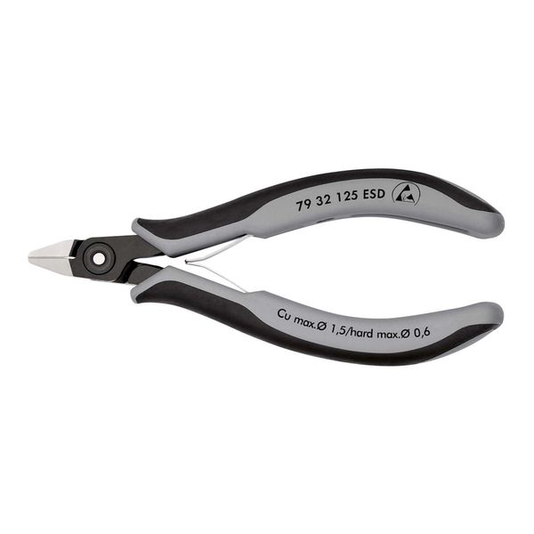 Knipex 79 32 125 Esd PräZisions-Elektronik-Seitenschneider Esd Mit Mehrkomponenten-HüLlen BrüNiert 125 Mm)-image