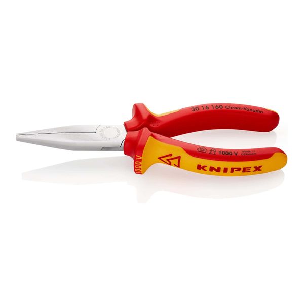 Knipex 30 16 160 Langbeckzange Isoliert Mit Mehrkomponenten-HüLlen, Vde-GeprüFt Verchromt 160 Mm)-image