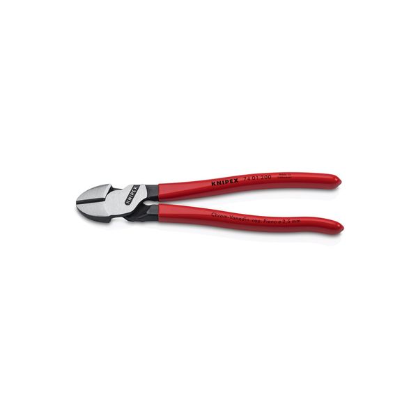 Knipex 74 01 200 Kraft-Seitenschneider Mit Kunststoff üBerzogen Schwarz Atramentiert 200 Mm)-image
