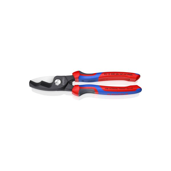 Knipex 95 12 200 Kabelschere Mit Doppelschneide Mit Comfort-Griffen BrüNiert 200 Mm)-image