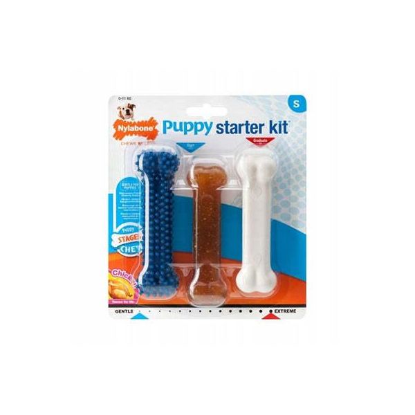 Nylabone Puppy Chew Starter Kit Per Cuccioli Pollo-image