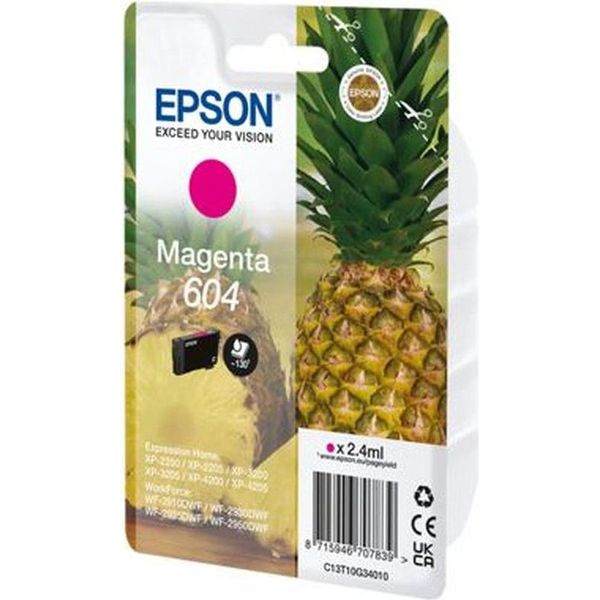 Epson 604 Confezione Singola - 2,4 Ml - Magenta - Originale - Blister - Cartuccia D'inchiostro-image