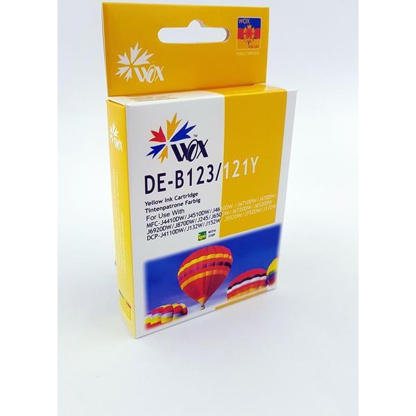 Wox Inchiostro Giallo Brother LC-123Y/LC-121Y Sostituzione Per LC123Y/LC121Y-image