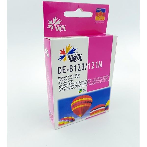 Wox Magenta Brother LC-123M/LC-121M Cartuccia D'inchiostro Sostitutiva Per LC123M/LC121M-image