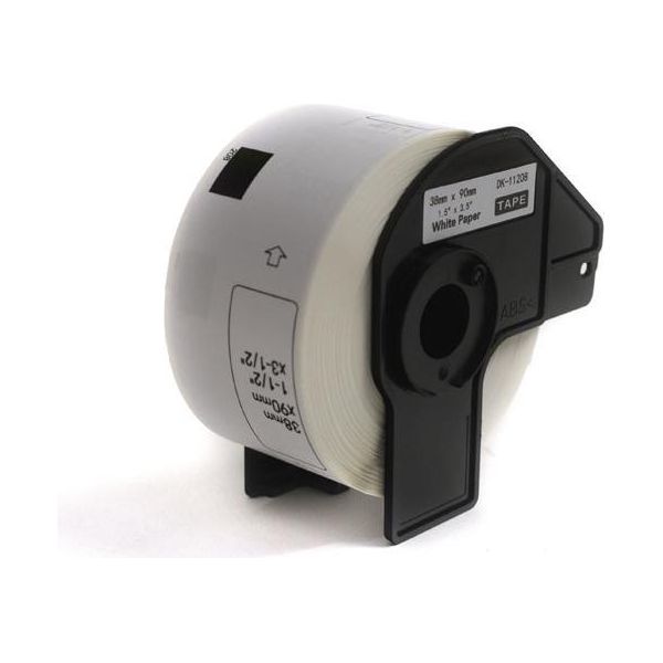 Jetworld Etichette Di Ricambio Brother Dk Nero Su Bianco 38Mm*90Mm*400 Pz DK11208, DK-11208, DK11.208-image