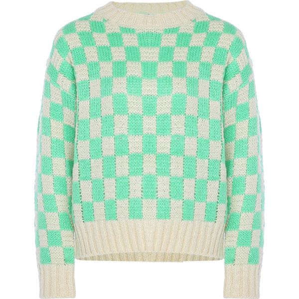 Maglione Da Donna Sookie - Quadri Bianchi E Menta, Xl/Xxl-image