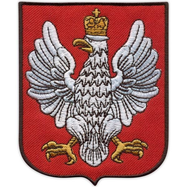 Patchion Stemma Della Polonia Nel Periodo 1919-1927 - Trasferibile A Caldo / Supporto Termosaldabile - Patch/Distintivo/Emblema Ricamato-image