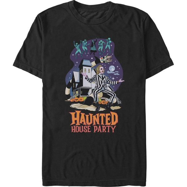 Beetlejuice - Maglietta "Haunted House Party"" Per Uomo/Donna Unisex RO15426 (Xl) (Nero)"-image