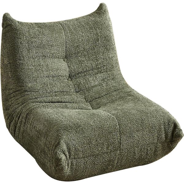 Divano In Ciniglia, Poltrona Lounge Da Terra, Poltrona Senza Braccioli, Divano Pouf, Poltrona Lounge Con Schiuma Memory, Divano Da Terra Per Soggiorno, Gaming E Ufficio-image