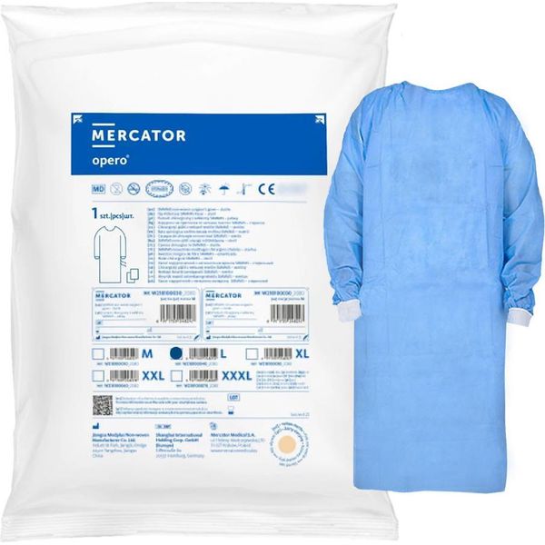 Camice Sterile L Con Polsini, Con Lacci Da Legare (Tessuto Non Tessuto Sms 35 G) 1 Pezzo.-image