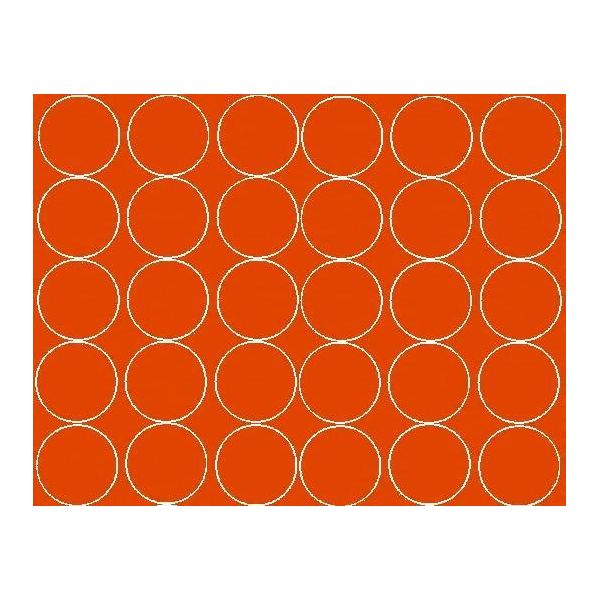 Adesivi Rotondi, Diametro 7 Cm, 30 Pezzi, Arancione Opaco-image