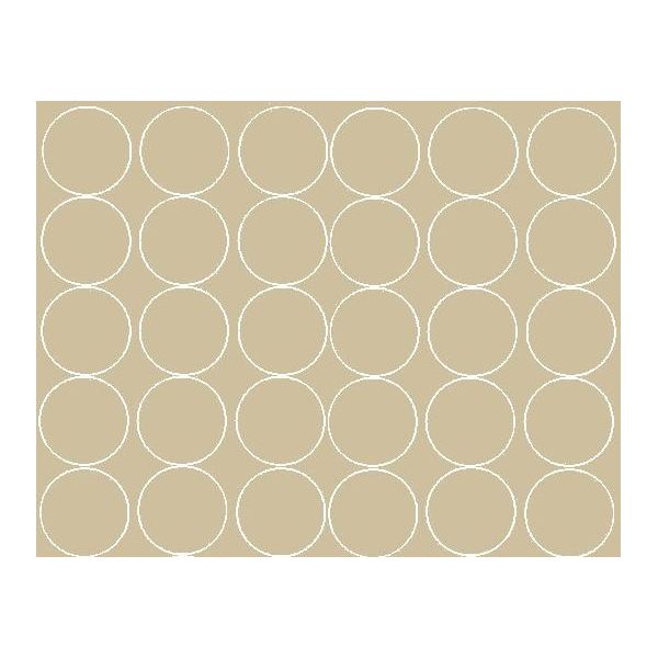 Adesivi Rotondi, Diametro 7 Cm, 30 Pezzi, Beige Lucido-image