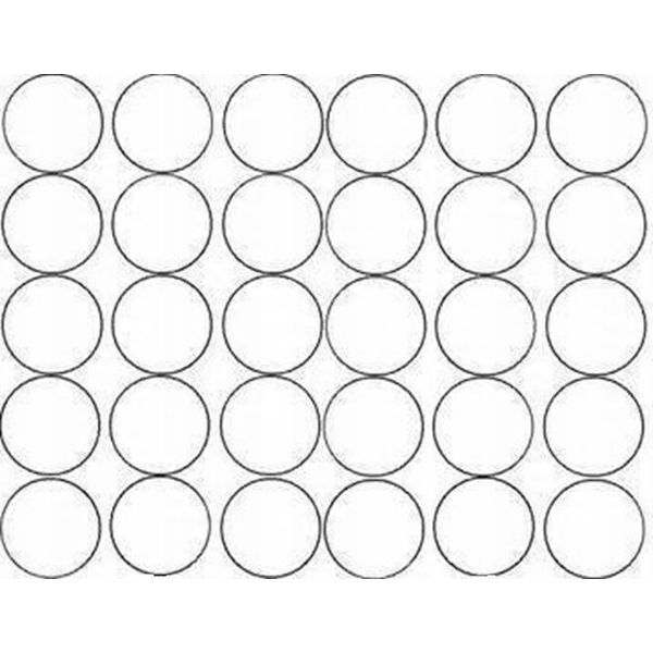 Adesivi Rotondi, Diametro 8 Cm, 30 Pezzi, Bianco Lucido-image