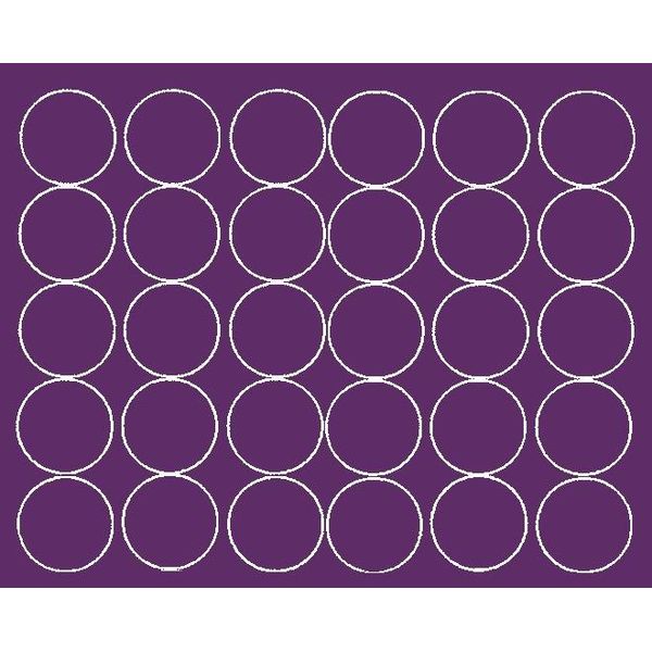 Adesivi Rotondi, Diametro 8 Cm, 30 Pezzi, Viola Lucido-image