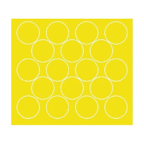 Adesivi Rotondi, Diametro 10 Cm, 18 Pezzi, Giallo Opaco-image
