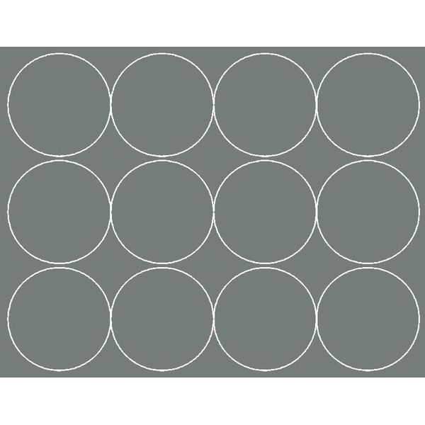 Adesivi Rotondi, Diametro 12 Cm, 12 Pezzi, Grigio Opaco-image