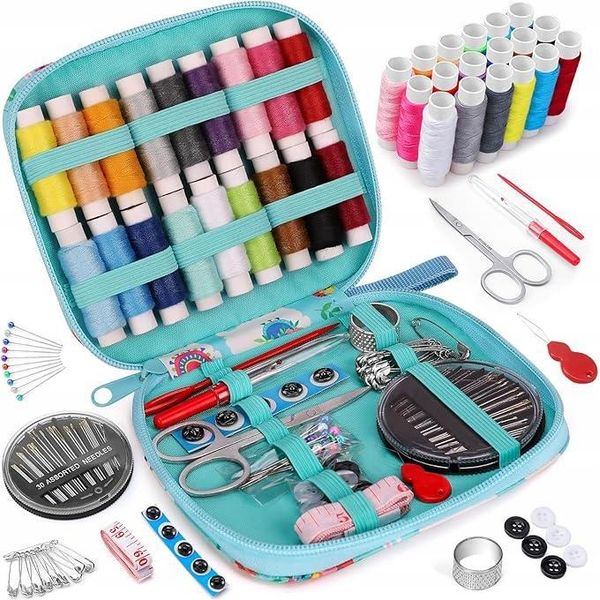 Set Da Cucito Juning Con Astuccio, Filo, Aghi, Forbici, Kit Di Pronto Soccorso Da Viaggio-image