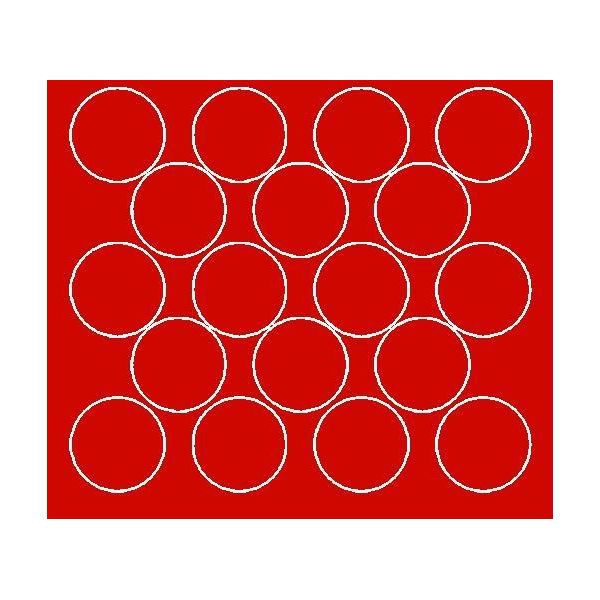 Adesivi Rotondi, Diametro 10 Cm, 18 Pezzi, Rosso Opaco-image
