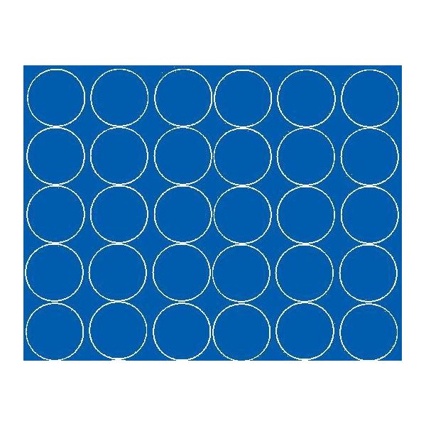 Adesivi Rotondi, Diametro 7 Cm, 30 Pezzi, Blu Lucido-image