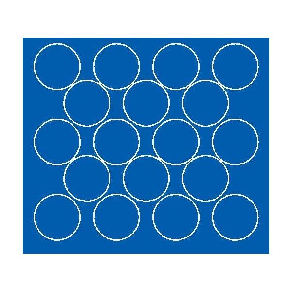 Adesivi Rotondi, Diametro 10 Cm, 18 Pezzi, Blu Opaco-image