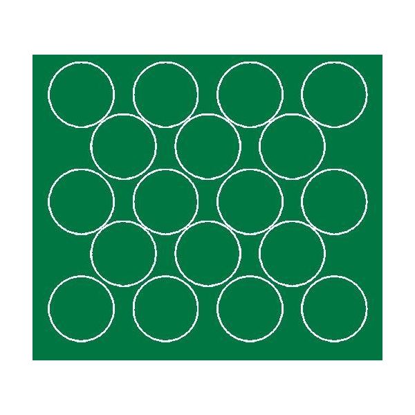 Adesivi Rotondi, Diametro 10 Cm, 18 Pezzi, Verde Opaco-image