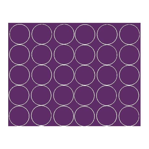Adesivi Rotondi, Diametro 7 Cm, 30 Pezzi, Viola Lucido-image