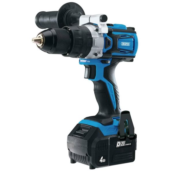 Draper Tools Trapano Combinato Senza Spazzole Con Batteria D20 20V 60Nm-image