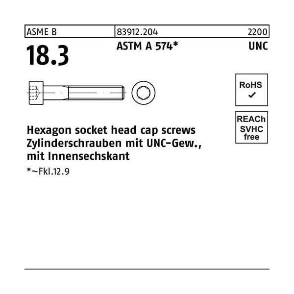 Viti Con Esagono Incassato 83912 #8 - 32 Uncx3/8(10Mm) 839122040042010 (200 Pezzi)-image