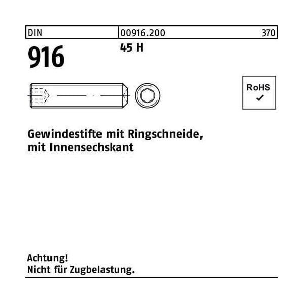 Viti A Testa Cilindrica Reyher Din 916 45 H M 10 X 8 009162000100008 (200 Pezzi)-image