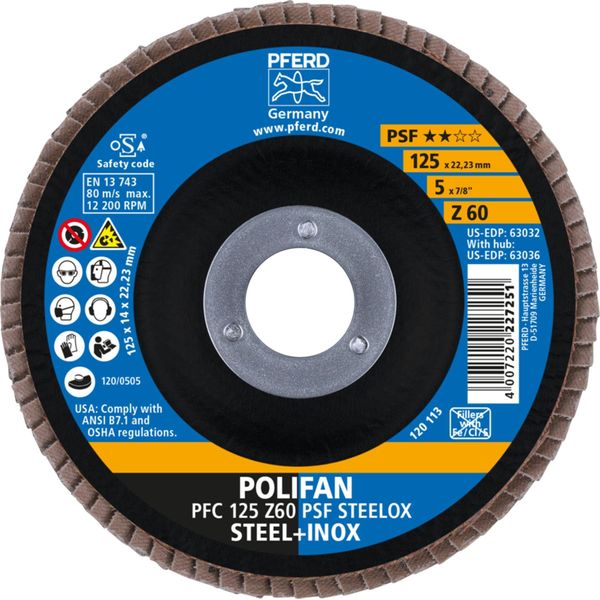 Rondella Dentata Polifan Z Psf Steelox D.125Mm K.Z-80 Con.Inox Zk Pferd-image
