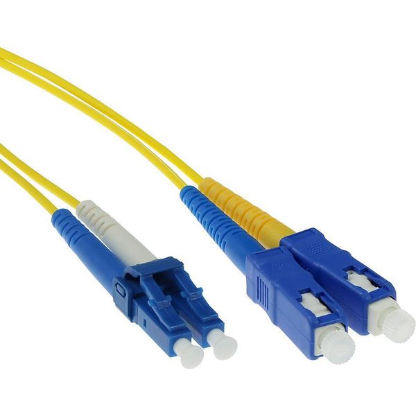 Act 10 Metri Lszh Cavo Patch In Fibra Monomodale 9/125 OS2 Duplex Con Connettori Lc E Sc-image