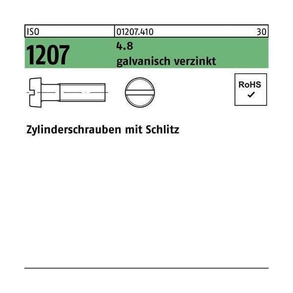 Viti A Testa Cilindrica Iso 1207 4,8 M 3,5X18 Galv. Vz 012074109035018 (200 Pezzi)-image