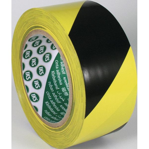 Nastro Segnaletico Per Pavimenti F33 Pvc Nero/Giallo L.33M L.50Mm Rl.Iks-image