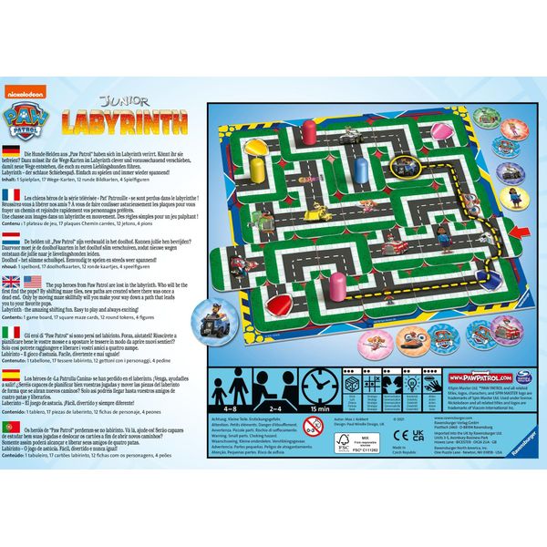 Ravensburger 20799 2 Ravensburger Paw Patrol Junior Labyrinth-image