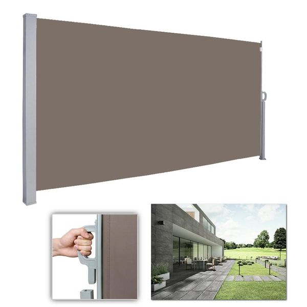 Tenda Da Sole Laterale Wolketon-180 X 300 Cm Brau Resistenza Ai Raggi Uv£¬Testata Resistenza Agli Agenti Atmosferici£¬Tenda Laterale Privacy£¬Per Balcone Terrazza Tenda Da Sole Estensibile-image