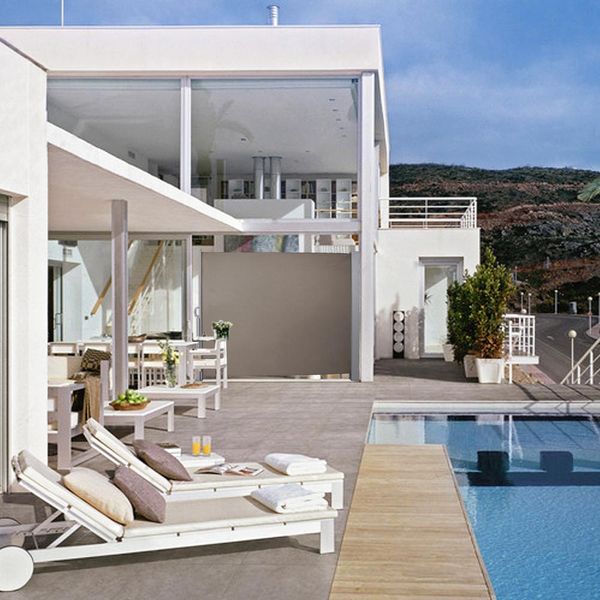 Tenda Da Sole Laterale Karpal Tende Da Sole 160X300Cm Marrone Con Approvato Estensibile Resistente Ai Raggi Uv Giardino Balcone Terrazza Parco Giochi Schermo Privacy-image