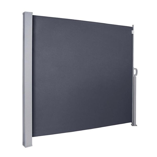 Tenda Laterale Jopassy Tende Estensibili 160X300Cm Schermo Privacy In Alluminio Protezione Dal Vento Protezione Dal Sole Tenda Laterale A Rullo Grigio-image