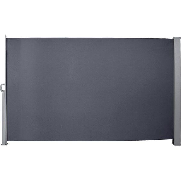 Einfeben Tenda Da Sole Laterale Tende Da Sole Estensibili 180X300Cm Schermo Privacy Protezione Dal Vento Protezione Dal Sole Tenda A Rullo Laterale Alluminio Grigio-image