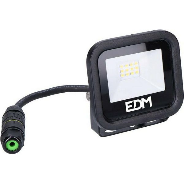 Faretto Led 10W 800Lm 4000K Luce Diurna Serie Nera 9,2X8,1X2,7Cm Edm-image