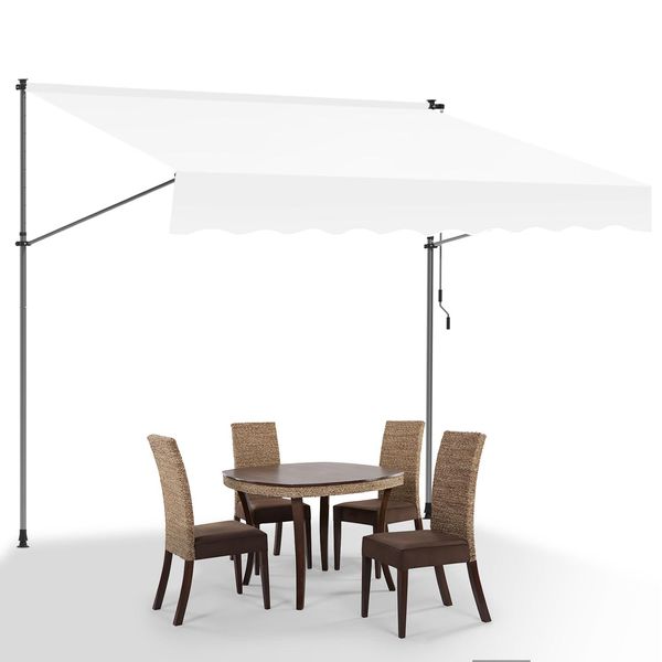 Yakimz Tenda Da Sole A Morsetto Tenda Da Sole Per Balcone Tenda Da Sole Per Giardino Tenda Da Sole A Braccio Pieghevole Resistente Ai Raggi Uv Tenda Da Sole Crema 2,5M-image