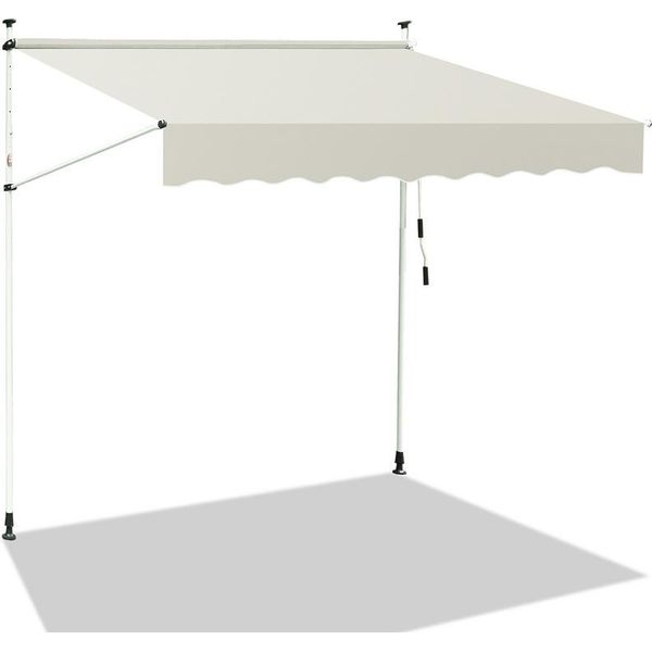 Swanew Tenda Da Sole Resistente Ai Raggi Uv E All'acqua, Retrattile 2M, Crema-image