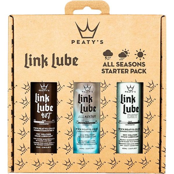 Peaty's Linklube All Seasons Starter Pack 3X60 Ml Pulizia E Manutenzione Del Ciclo-image