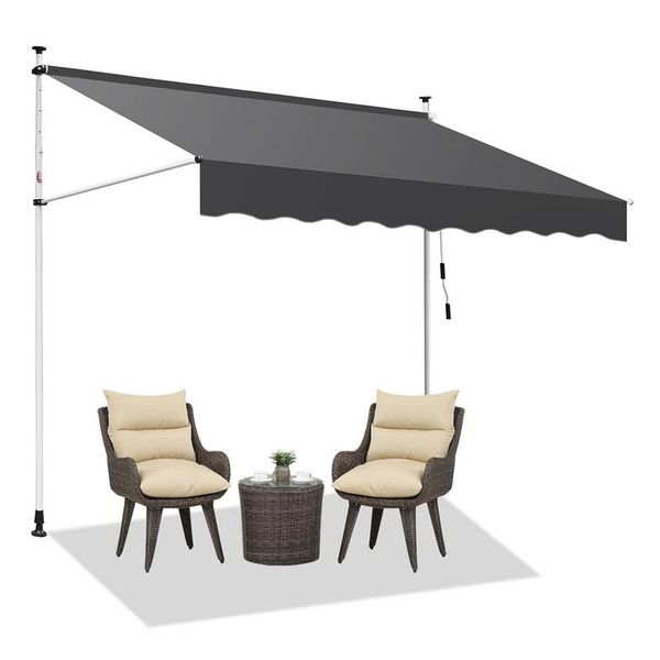 Swanew Tenda Da Sole Resistente Ai Raggi Uv E All'acqua, Retrattile 2M, Grigio Puro-image