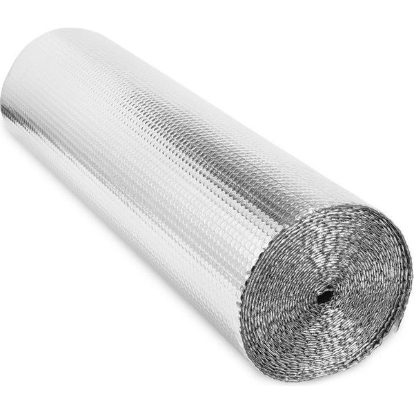 Jopassy Tetto Isolante Foglio Di Alluminio Doppia Bolla Foglio Di Alluminio Isolamento Tetto Bolla 1X10M 3-4Mm-image