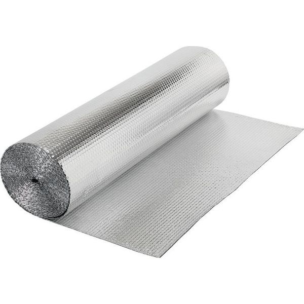 Yakimz Isolante Tetto Foglio Di Alluminio Doppia Bolla Foglio Di Alluminio Isolamento Tetto Bolla 1X10M 3-4Mm-image