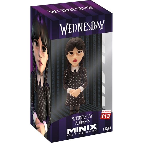 Minix, Figura Di Mercoledì Addams Della Serie Mercoledì In Pvc 12 Cm, Nero-image