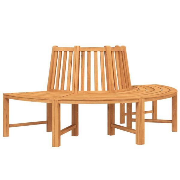 Vidaxl Panca Ad Albero Semicircolare Ø201 Cm In Legno Massiccio Di Teak-image