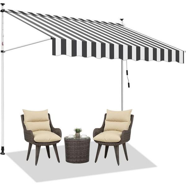 Tenda Da Sole Tenda Da Sole A Morsetto Retraibile Tenda Da Sole Protezione Solare Balcone Senza Forature 150X120Cm-image