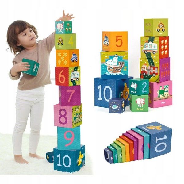 Classic World Cubi Puzzle Trasporti Scienza Ang-image
