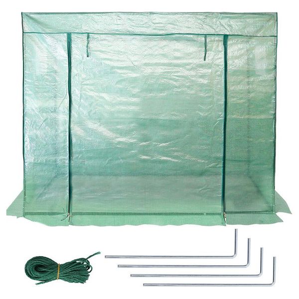 Tolletour Serra In Plastica Serra Serra Per Pomodori Serra Fredda Verde - 200X80X170Cm-image